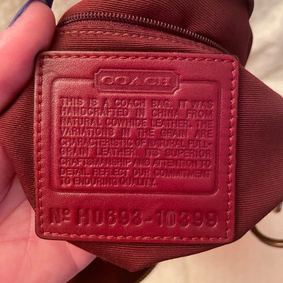 Vintage Rare Coach Leather Chelsea Equestrian Laced Crossbody in Reddish Brown - Picture 12 of 15